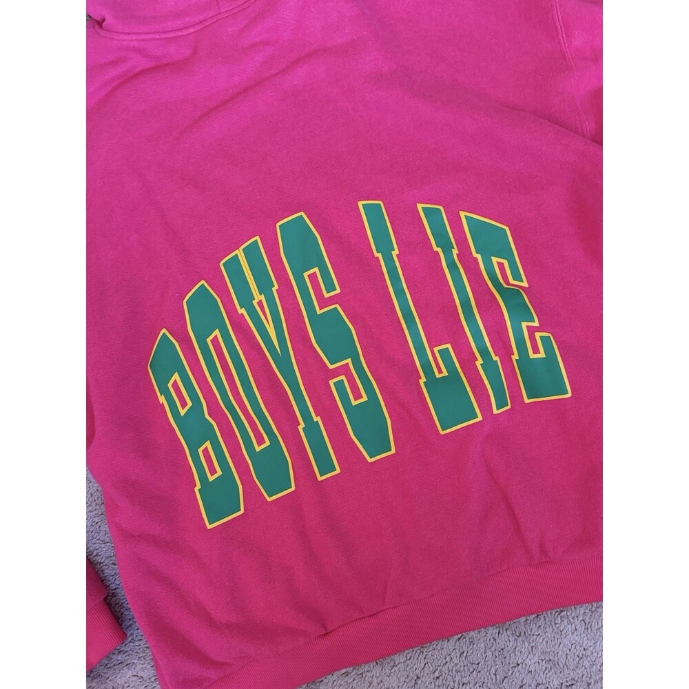 Boys Lie Pucker Up Pink Long Sleeve Hoodie Full Zip Cherub Sweatshirt XL/XXL - Picture 12 of 16